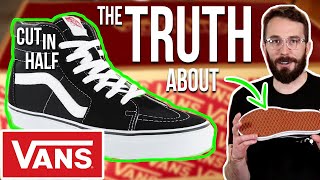 I cut Vans SK8 Hi in half to see whats inside [upl. by Einahpit]