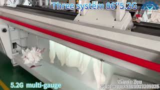 Three system 86quot 52 multigauge knit to shape machine [upl. by Atinaej]