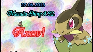 Live Shiny Unnerve Axew hatches via Masuda Method after 1805 eggs  Pokemon White [upl. by Idel]