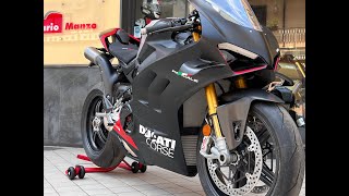 Ducati Panigale V4 Sp2 con scarico completo Akrapovic alto e frizione a secco aperta 4k [upl. by Einnaoj412]