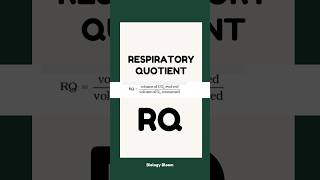 RQ  Respiratory Quotient [upl. by Sitruc]