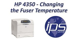 HP 4350  Changing the Fuser Temperature incl 4200 4250 4300 [upl. by Pugh]