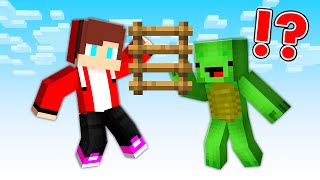 JJ And Mikey Survive On The LADDER ONE BLOCK In Minecraft  Maizen [upl. by Massie]