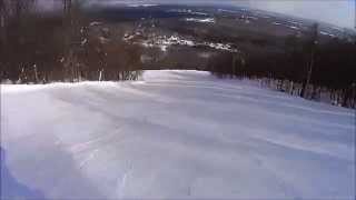 Quebec HD Skier POV Video Slalom at Mont Orford Quebec [upl. by Cyma]