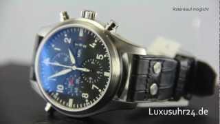 IWC Fliegeruhr Doppel Chronograph IW3778 Luxusuhr24 Ratenkauf ab 20 EuroMonat [upl. by Aerdnaed]