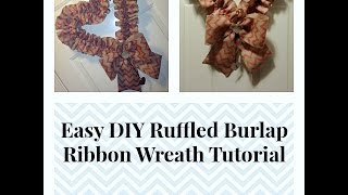 Easy Ruffled Burlap Heart Wreath Tutorial [upl. by Beauchamp]