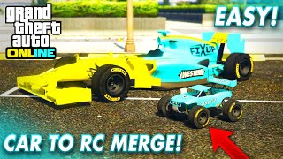 EASY SOLO Benny Wheels On RC Bandito  CAR TO RC GTA 5 Online Merge Glitch Xbox OnePS4 [upl. by Niwrehs]