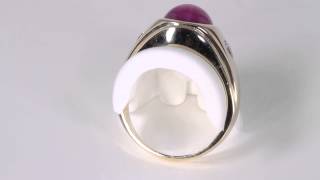 Estate Linde Star Sapphire and Diamond Mens Ring [upl. by Jordana417]