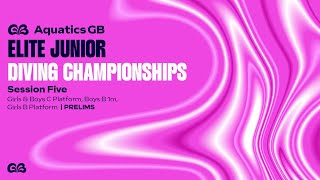 Aquatics GB  Elite Junior Diving Championships 2024 Session 4 [upl. by Hgielyk]