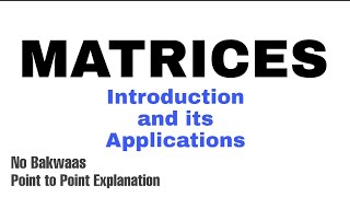 1 Matrices  Introduction  Must Watch [upl. by Nirraj477]