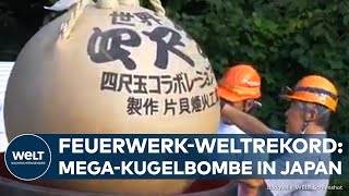 MEGAFEUERWERK IN JAPAN Größter Feuerwerkskörper der Welt gezündet [upl. by Nafets436]