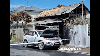 Weatherboard House Engulfed in Flames Damaging Parked Car [upl. by Anirbus]