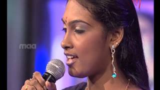 Super Singer 4 Episode 8  Anjana Sowmya Singing Rajashekara Nee Pi From Leader Movie [upl. by Cavit264]