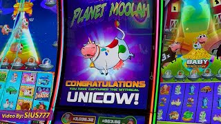 UNICOW Trigger Journey to the Planet Moolah  LIVE PLAY BONUS on CASINO SLOTS [upl. by Eiffub]