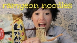 Eating Ramyeon  Korean ramen noodles [upl. by Keven960]