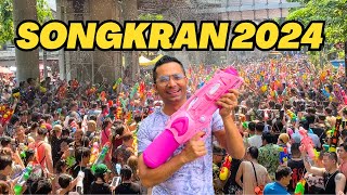 Songkran 2024  Songkran in Bangkok  Thailand Water Festival  Songkran Festival Bangkok 2024 [upl. by Areik]