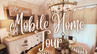 DOUBLEWIDE mobile home tour updated home tour [upl. by Irec231]