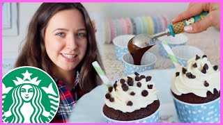 Starbucks Inspired Double Chocolatey Chip Frappuccino Cupcakes with SweetEmelyne [upl. by Naynek783]