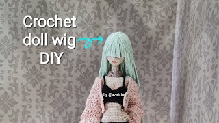 Crochet doll wig DIY [upl. by Nediarb]