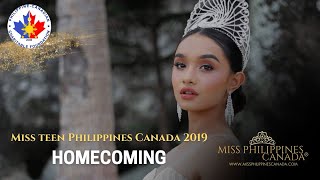 Miss Teen Philippines Canada 2019 Homecoming [upl. by Dat]