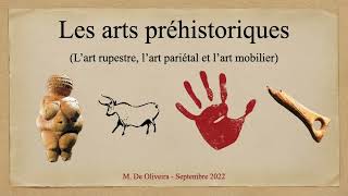 Les arts préhistoriques Art rupestre art pariétal et art mobilier [upl. by Aleet]