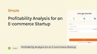 Profitability Analysis for an E commerce Startup [upl. by Llenal]