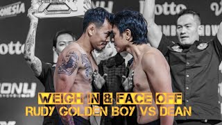 Weigh In amp Face Off Rudy Golden Boy VS Dean Hamzah Byon Combat 4 [upl. by Franklyn]