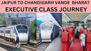 Vande Bharat Express Executive Class Journey Jaipur to Chandigarh [upl. by Anerac]