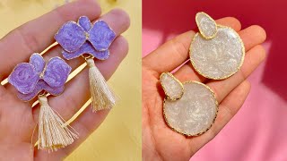 How to make stylish resin earrings with desired design [upl. by Nada157]