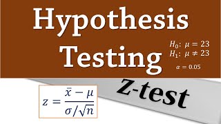 Hypothesis Testing Twotailed z test for mean [upl. by Eyanaj]