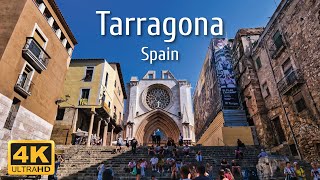 Tarragona  Spain 🇪🇸 SUMMER 2023 4KHDR Walking Tour ▶1 HOUR UNESCO HERITAGE SITE [upl. by Drusus]