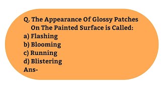 The appearance of glossy patches on the painted surface is called [upl. by Eylrahc]