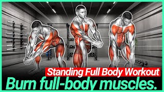 Standing Fullbody Workouts Burn All Your Muscles Quickly [upl. by Eihcra]