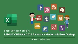 🗓️ Redaktionsplaner 2025 für Excel – Beiträge perfekt planen amp automatisch auswerten [upl. by Airrehs]