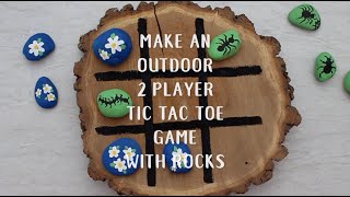 Make an Outdoor 2 Player Tic Tac Toe Game with Rocks Full Length Tutorial [upl. by Aehr]