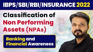 Classification of Non Performing Assets NPAs  Banking Awareness  RBISBIIBPSRRB [upl. by Ettenaj]