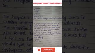 Letter to collector of district letter lettersenglish [upl. by Tillford418]