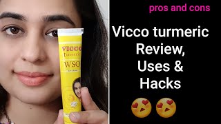 Vicco Turmeric WSO cream Review in Hindi Uses and Hacks of Vicco turmeric cream [upl. by Anay]