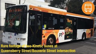 Rare footage of two Kinetic buses at Queensberry StreetBouverie Street intersection [upl. by Humphrey]