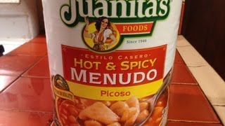 Juanitas Foods Hot amp Spicy Menudo Review [upl. by Aneeroc]