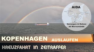 Kopenhagen  Dänemark  Auslaufen  Regenbogen  Öresund Brücke  AIDA Kreuzfahrt in Zeitraffer [upl. by Weksler]