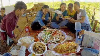 Lunch Break at Bopha Chhouk Roth Restaurant at Chreav Area in Kampong Speu Province [upl. by Idnyc565]