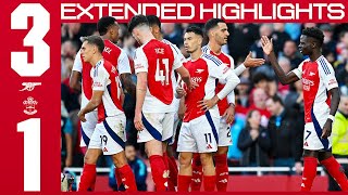 HAVERTZ SAKA amp MARTINELLI GOALS ❤️  EXTENDED HIGHLIGHTS  Arsenal vs Southampton 31  PL [upl. by Latsryk968]