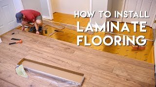 Installing Laminate Flooring For The First Time  Home Renovation [upl. by Aleta342]