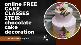 ONLINE CAKE MAKING CLASS 2TEIR CAKE MAKING AND DESIGN The ARIShan Delight is live [upl. by Netnilc]