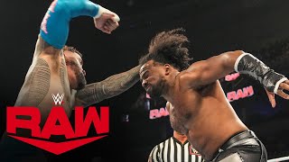 Jey Uso pins Xavier Woods in his first Intercontinental Title defense Raw highlights Oct 7 2024 [upl. by Adnohral]