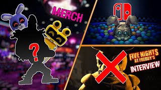 FNAF INTERVIEW UPDATE Into The Pit Interactive Novel New Plushies and Figures amp MORE  FNAF NEWS [upl. by Annaynek]