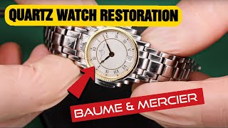 Baume amp Mercier  Watch Restoration  Tutorial  Watch Repair  Quartz  ETA 256041 [upl. by Pillihpnhoj]