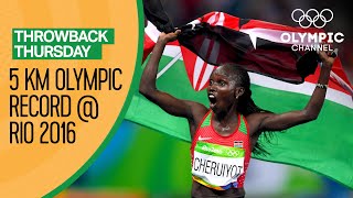 Vivian Cheruiyot breaks the 5000m Olympic record at Rio 2016  Throwback Thursday [upl. by Maria]