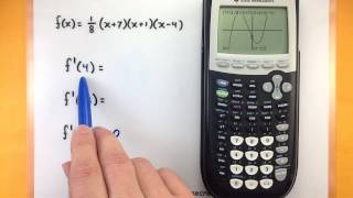 Calculus  Finding the derivative at a point using a Ti83 or 84 calcululator [upl. by Tai]